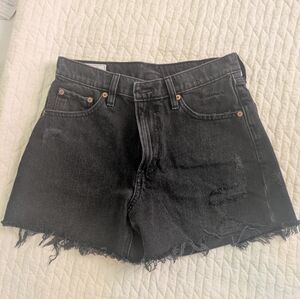 EUC Gap 4" High Rise Denim Shorts, Black, Size 2/26